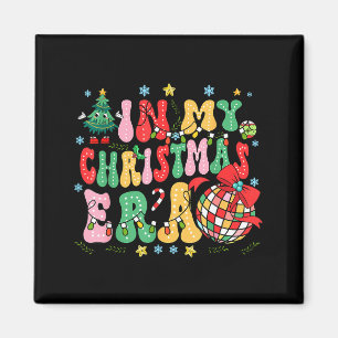 Retro Groovy Christmas In My Christmas Era Xmas  Magnet