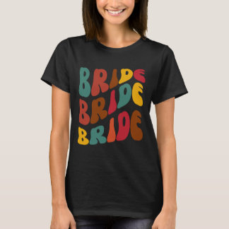 Retro Groovy Colourful Bride 70s,60s,Themed T-Shirt