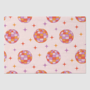 Retro Groovy Colourful Disco Balls Pattern  Tissue Paper