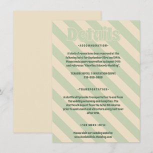 Retro Groovy Colourful Wavy Boho Wedding Enclosure Card