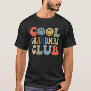 Retro Groovy Cool Grandmas Club Face Smile Proud G T-Shirt