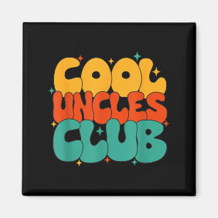 Retro Groovy Cool Uncles Club Funny New Uncle  Magnet