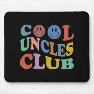 Retro Groovy Cool Uncles Club Smile Face Funny New Mouse Mat