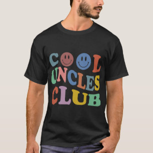 Retro Groovy Cool Uncles Club Smile Face Funny New T-Shirt