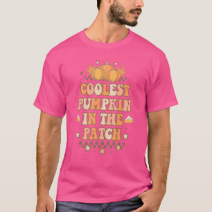 Retro Groovy Coolest Pumpkin In The Patch Hallowee T-Shirt