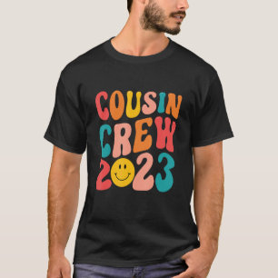 Retro Groovy Cousin Crew 2023 Reunion Summer Vacat T-Shirt