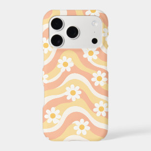 Retro Groovy Daisy Wave iPhone Case