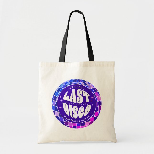 Retro Groovy Disco Bachelorett Weekend Party Favou Tote Bag (Front)
