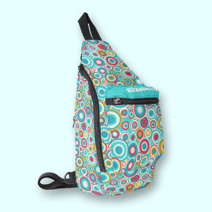 Retro Groovy Dot Pattern Sling Bag