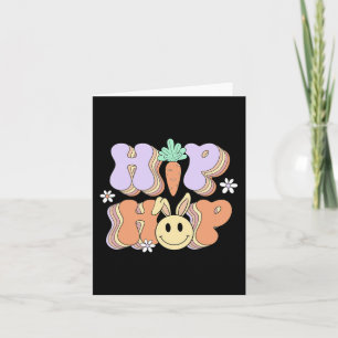 Retro Groovy Easter Day Hip Hop Cute Rabbit Bunny Card