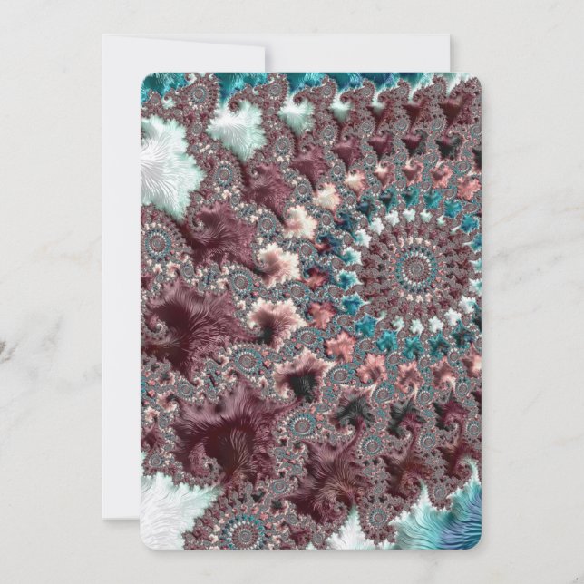 Retro Groovy Eclectic Bohemian Spiral Fractal (Front)