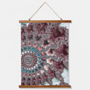 Retro Groovy Eclectic Bohemian Spiral Fractal Hanging Tapestry