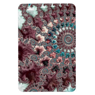 Retro Groovy Eclectic Bohemian Spiral Fractal Magnet