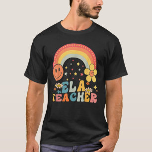 Retro Groovy Ela Teacher English Language Arts Tea T-Shirt