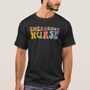 Retro Groovy Emergency Nurse ER RN Future Nurse Li T-Shirt