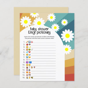 Retro Groovy - Emoji picture game baby shower