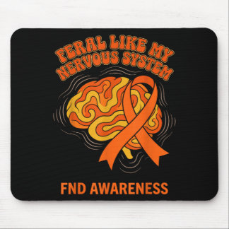 Retro Groovy Feral Nervous System FND Awareness Mouse Mat