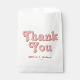 Retro Groovy Floral 1970s Bold Wedding Favour Bags