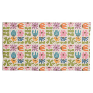 Retro Groovy Floral  Pillow Case