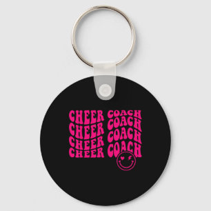 Retro Groovy For Cheer Coach Cheerleading Apprecia Key Ring