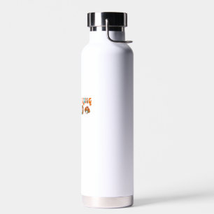 Retro Groovy Friendsgiving Squad Team Turkey Thank Water Bottle