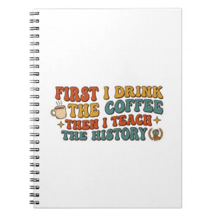 Retro Groovy funny history teachers gift  Notebook