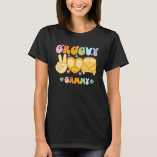 Retro Groovy Gammy Grandma Hippie Family Matching T-Shirt