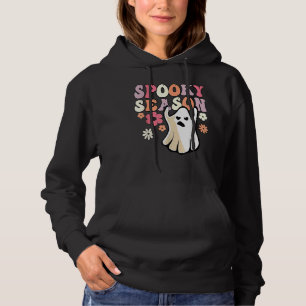 Retro Groovy Ghost Spooky Season Hoodie