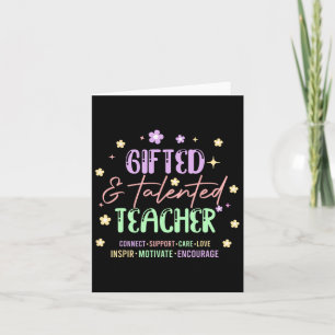 Retro Groovy Gifted And Talented Teacher Back To S Card