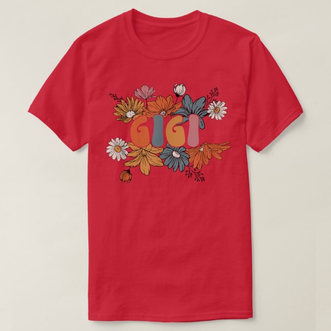 Retro Groovy Gigi Funny Floral Gigi Mothers Day Fa T-Shirt (Design Front)