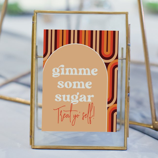 Retro Groovy Gimme Some Sugar Wedding Sign (Creator Uploaded)