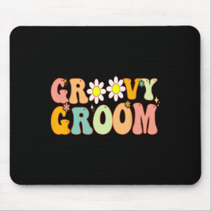 Retro Groovy Groom Shower Party Bridesmaid Wedding Mouse Mat