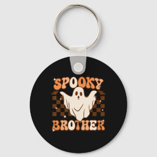Retro Groovy Halloween Ghost Spooky Brother Costum Key Ring