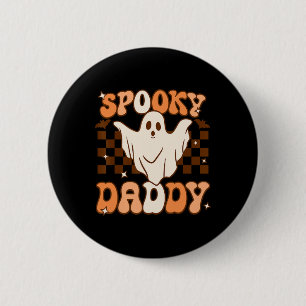 Retro Groovy Halloween Ghost Spooky Daddy Costume 6 Cm Round Badge