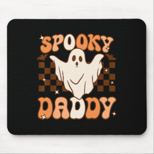 Retro Groovy Halloween Ghost Spooky Daddy Costume Mouse Mat