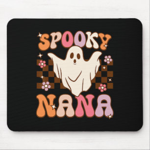 Retro Groovy Halloween Ghost Spooky Nana Costume Mouse Mat