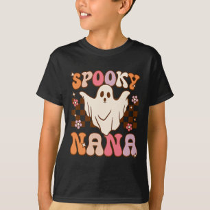 Retro Groovy Halloween Ghost Spooky Nana Costume  T-Shirt