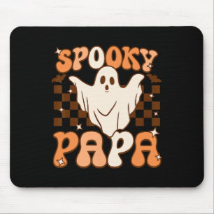 Retro Groovy Halloween Ghost Spooky Papa Costume Mouse Mat