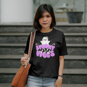 Retro Groovy Halloween Ghosts Spooky Vibes Sweatshirt