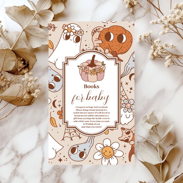 Retro Groovy Halloween Little Boo Books for Baby Enclosure Card (Creator Uploaded)