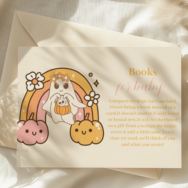 Retro Groovy Halloween Little Boo  Books for Baby Enclosure Card (Creator Uploaded)