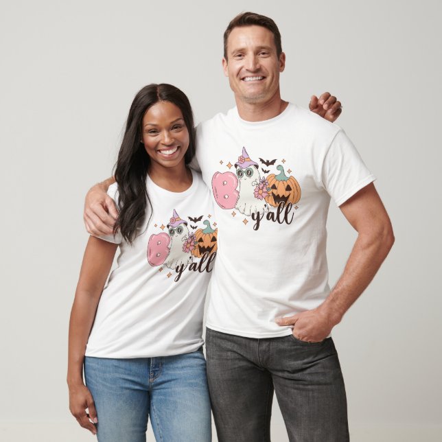 Retro Groovy Halloween Spooky Boo Y’all T-Shirt (Unisex)
