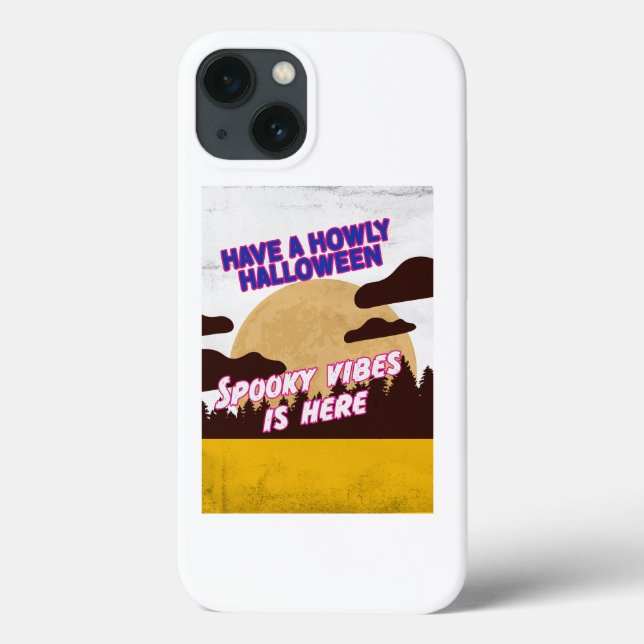 Retro Groovy Halloween Spooky Vibes Case-Mate iPhone Case (Back)