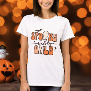 Retro Groovy Halloween Spooky Vibes Only T-Shirt