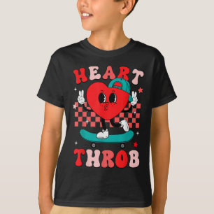 Retro Groovy Heart Throb Valentines Day Toddler Bo T-Shirt