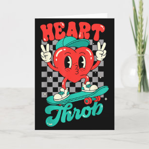 Retro Groovy Heart Throb Valentines Day Toddlers B Card