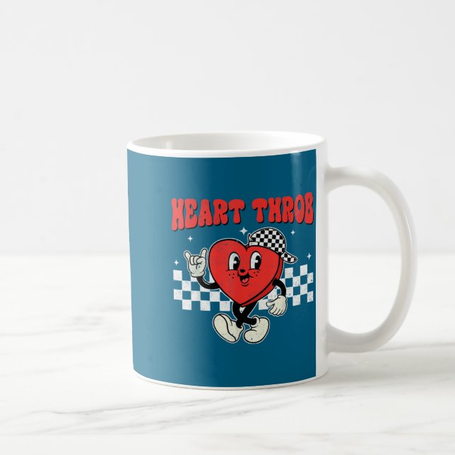 Retro Groovy Heart Throb Valentines Day Toddlers B Coffee Mug (Right)