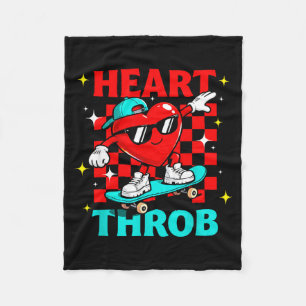 Retro Groovy Heart Throb Valentines Day Toddlers B Fleece Blanket