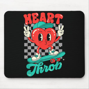 Retro Groovy Heart Throb Valentines Day Toddlers B Mouse Mat