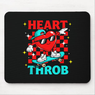 Retro Groovy Heart Throb Valentines Day Toddlers B Mouse Mat